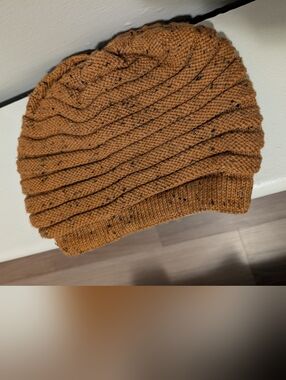 Rust Tan Slouchy Knit Beanie